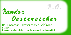 nandor oestereicher business card